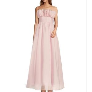 Antonio Melani Esperanza Strapless Ruffled A-Line Gown